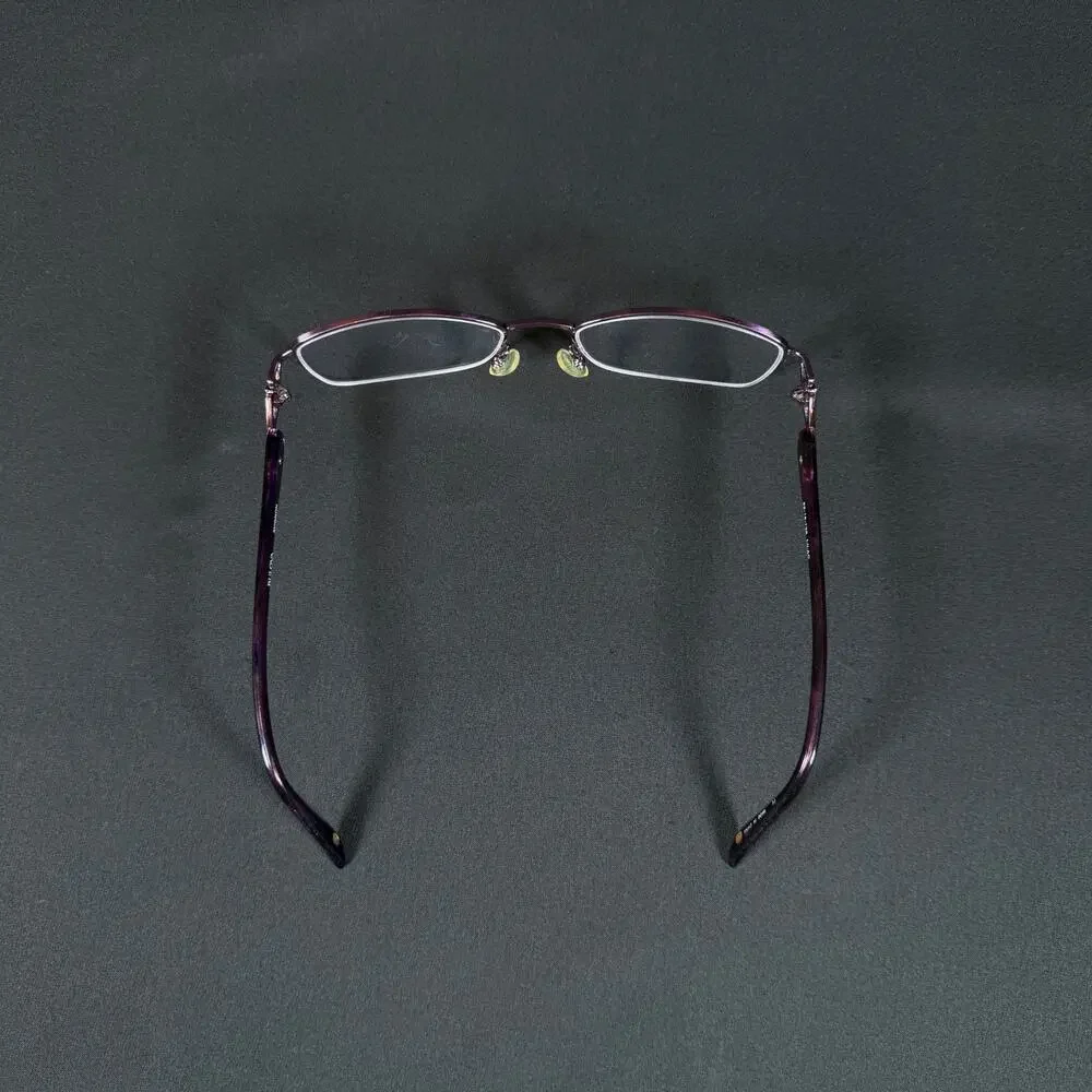 Bulova Avignon 52-18-135 Lilac Rimless eyeglasses Purple w case ONLY FRAME
